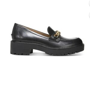 Sam Edelman Womens Taelor Leather Chain Penny Loafers